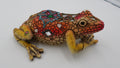 Grosse grenouille en composite décorée et petits miroirs