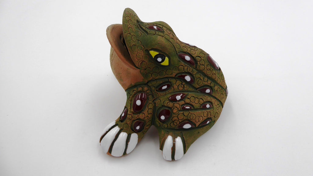 Belle grenouille du PEROU avec motifs incrustés
