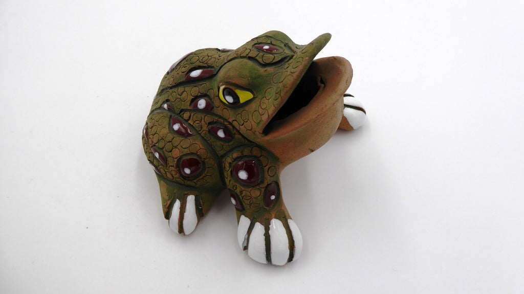 Belle grenouille du PEROU avec motifs incrustés