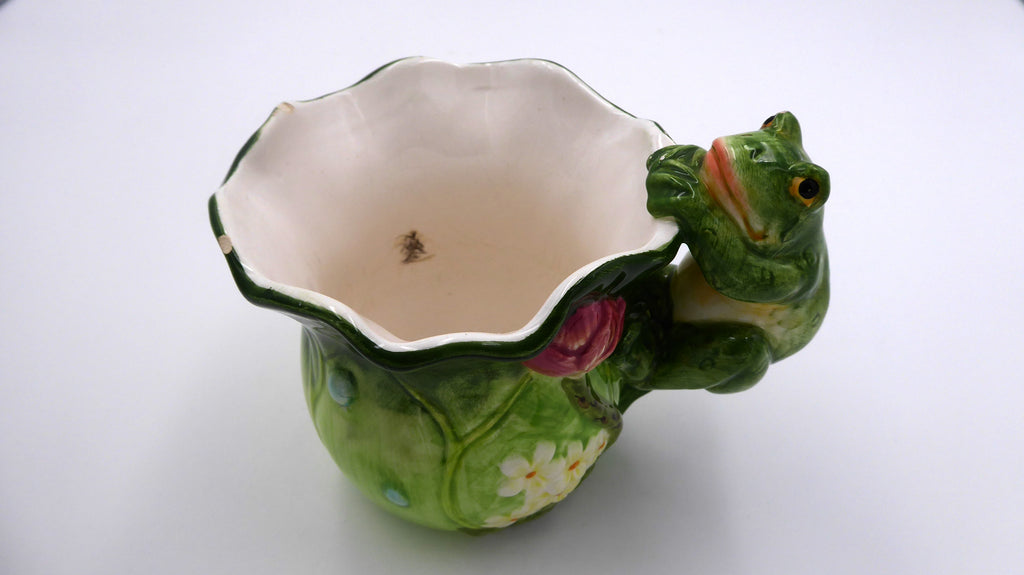 Petit vase grenouille en céramique