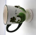 Mug grenouille en céramique blanche beau décor main