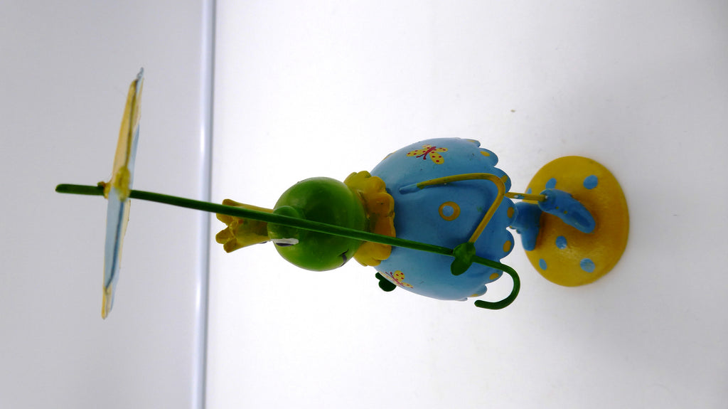 Original petit assemblage bois grenouille sur ressort (Elle ondule)