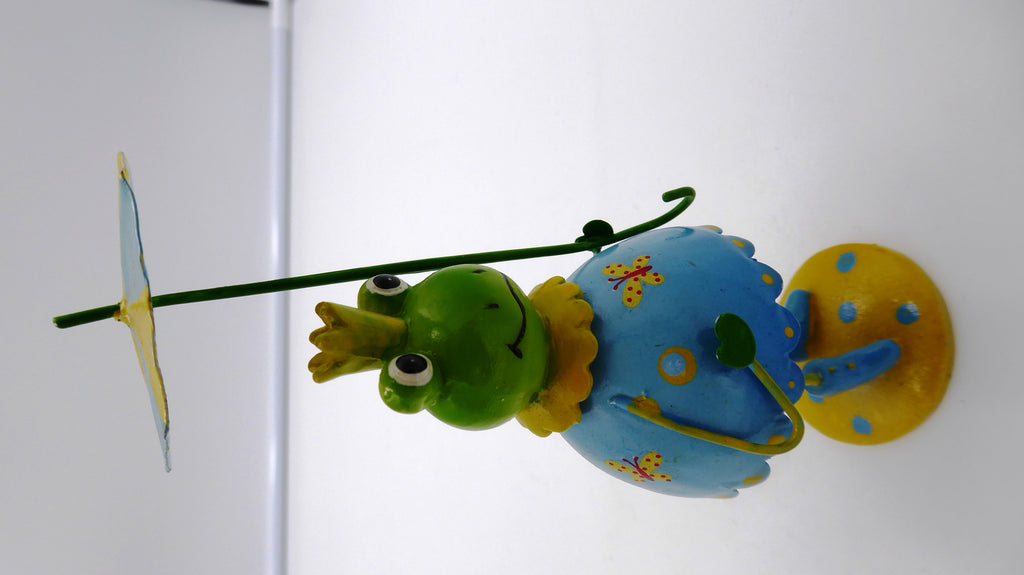 Original petit assemblage bois grenouille sur ressort (Elle ondule)