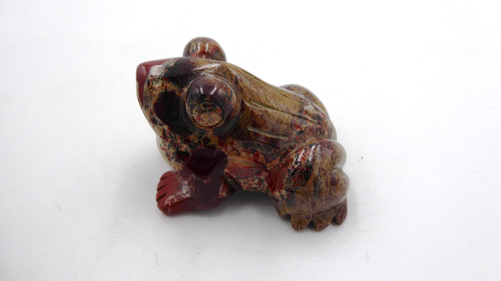 Superbe grenouille en onyx aux rares couleurs