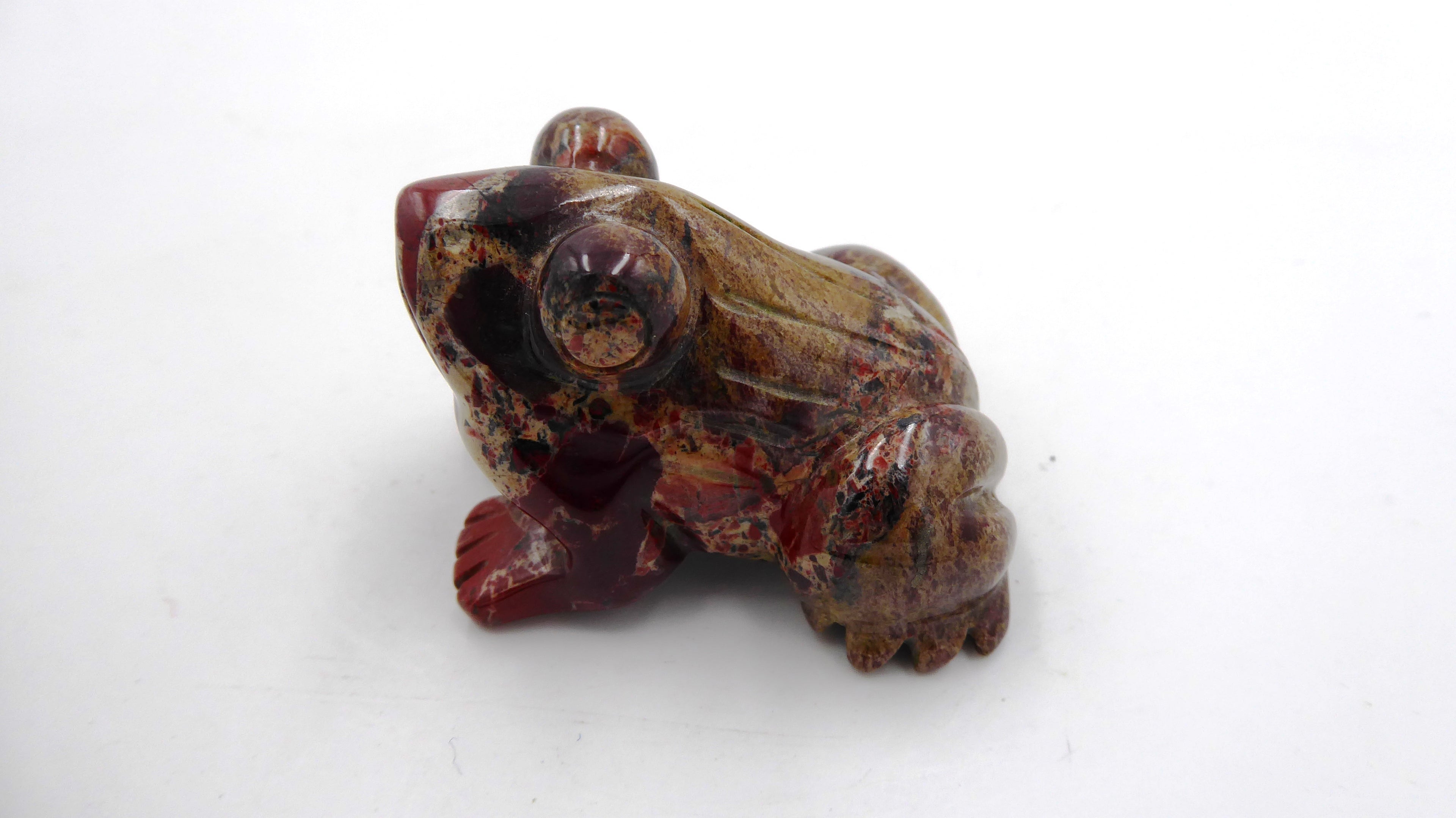 Superbe grenouille en onyx aux rares couleurs