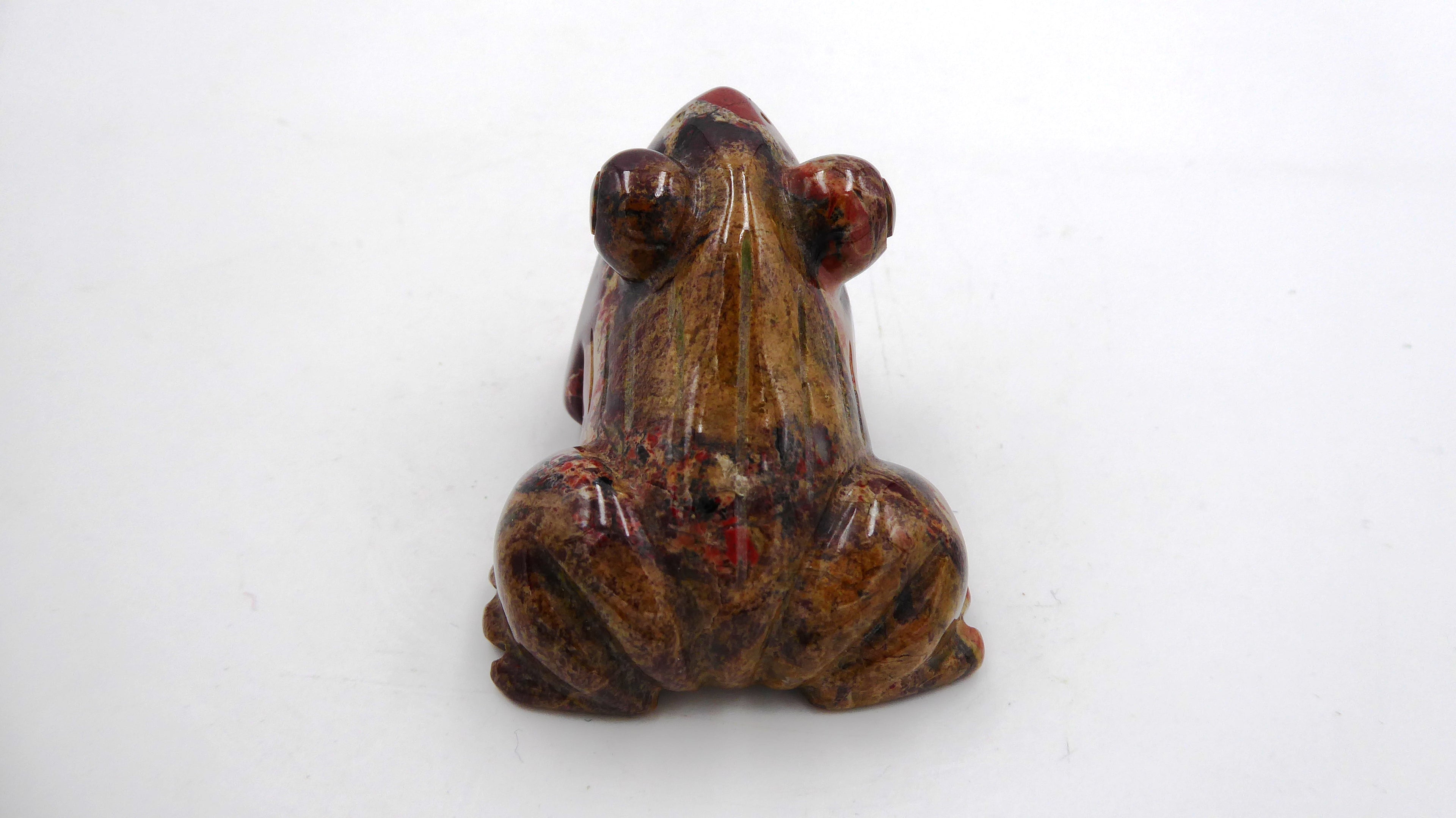 Superbe grenouille en onyx aux rares couleurs