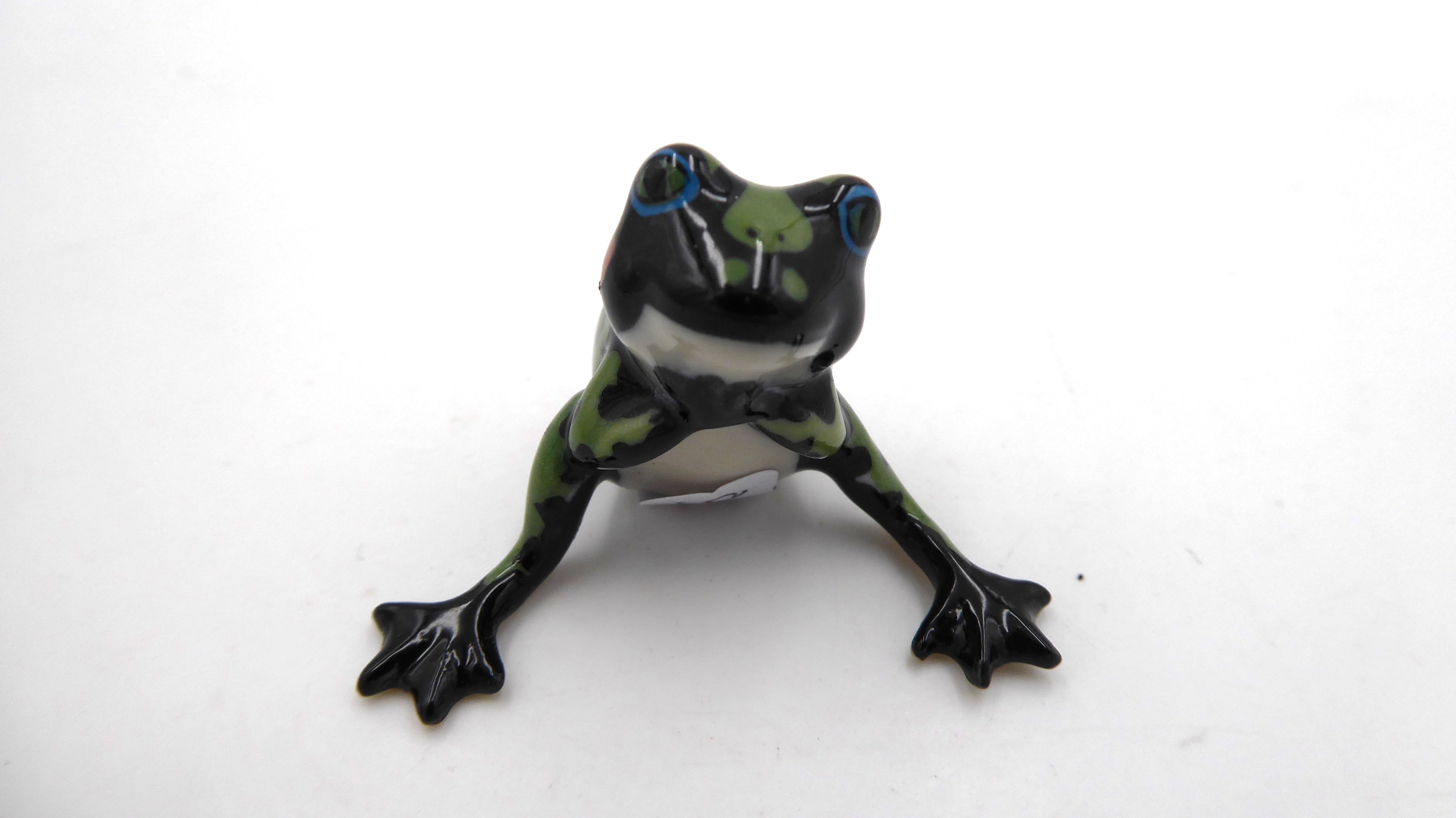 Belle petite grenouille céramique peinte