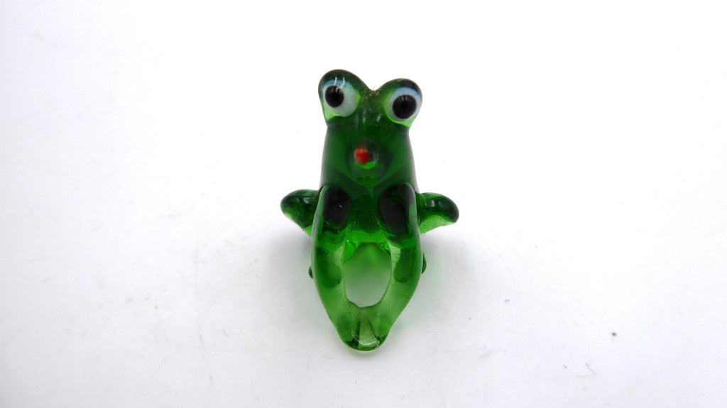 Petite grenouille en verre soufflé