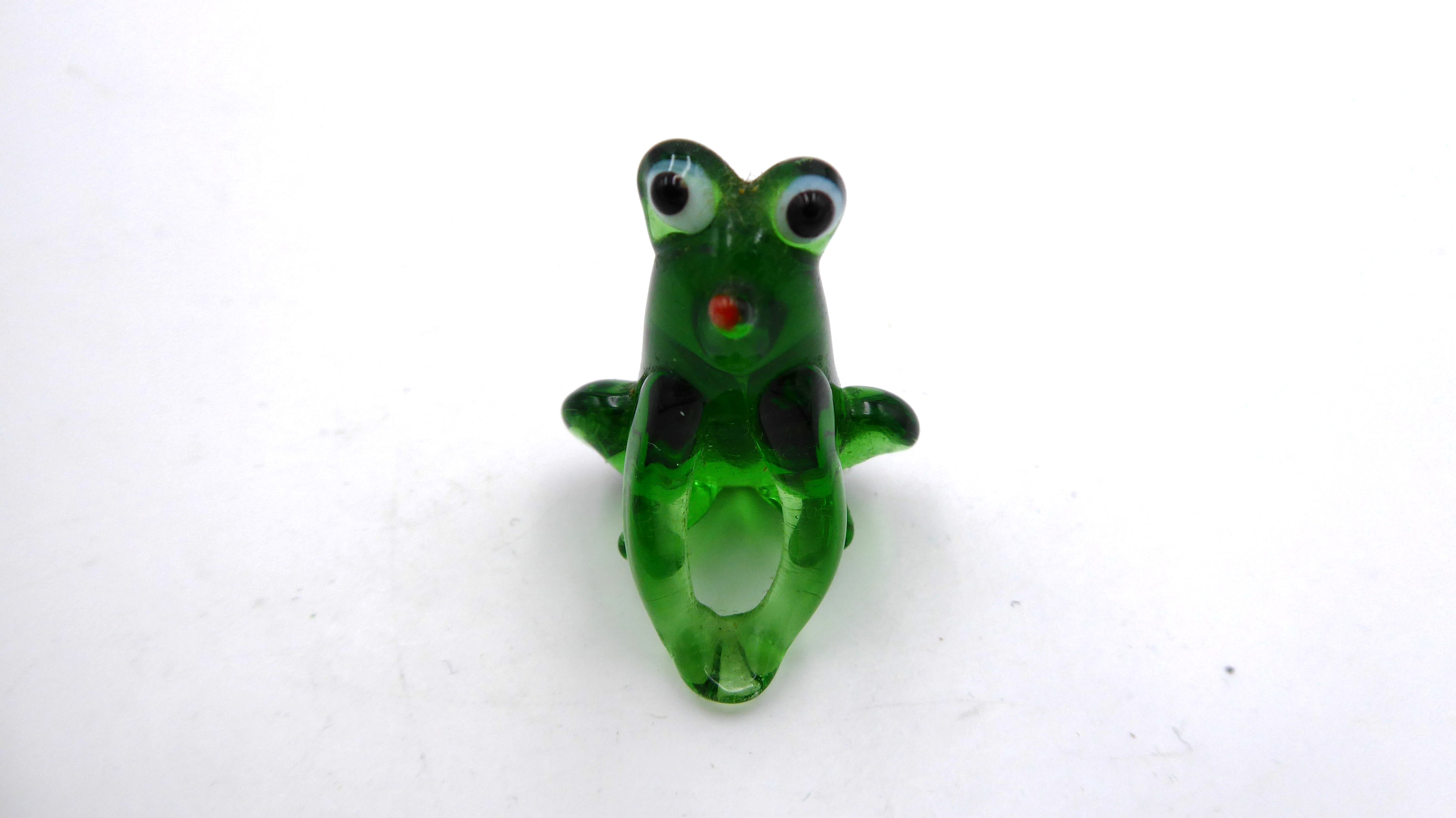 Petite grenouille en verre soufflé