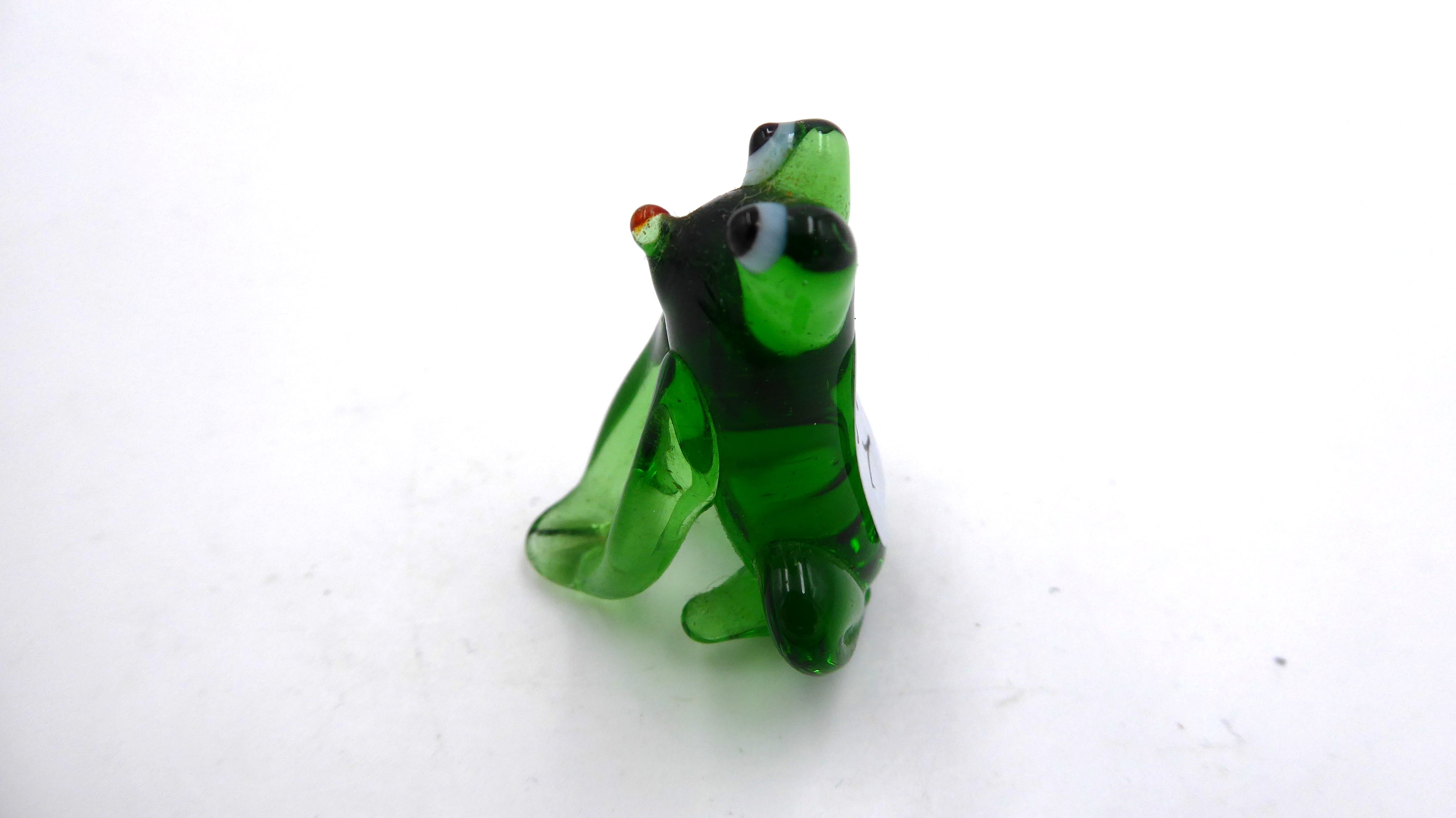 Petite grenouille en verre soufflé