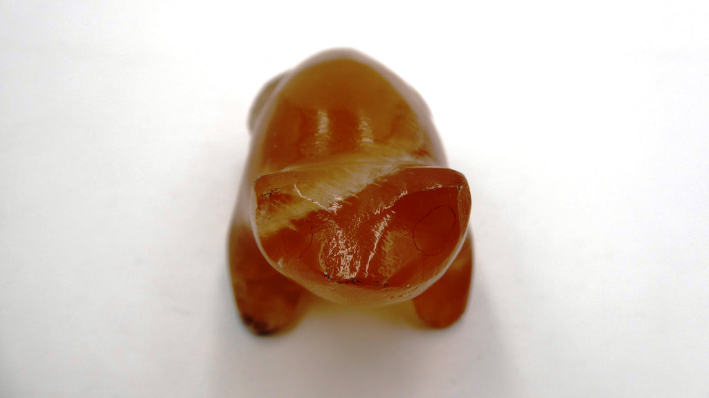 Grenouille en onyx ambre
