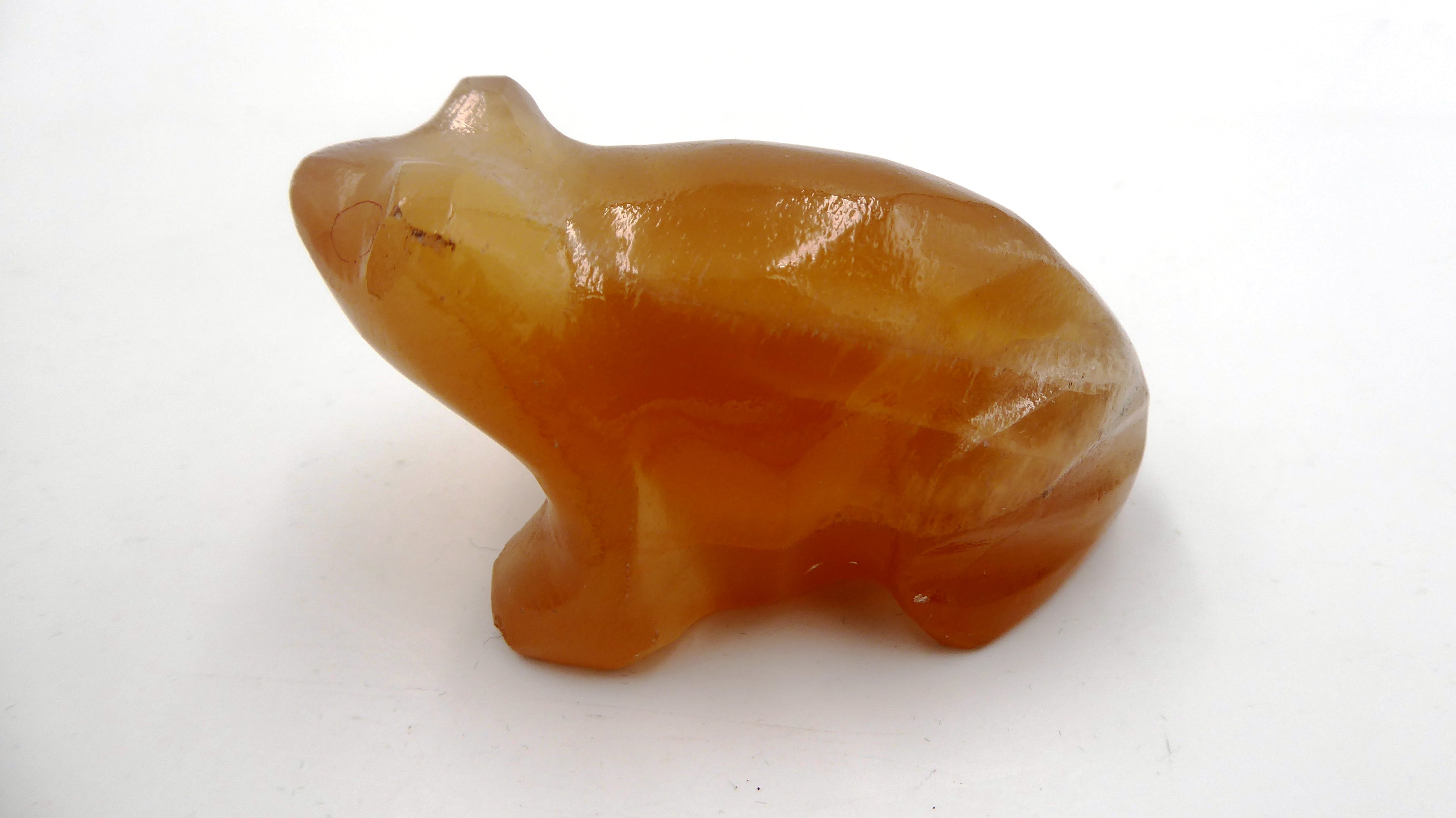 Grenouille en onyx ambre