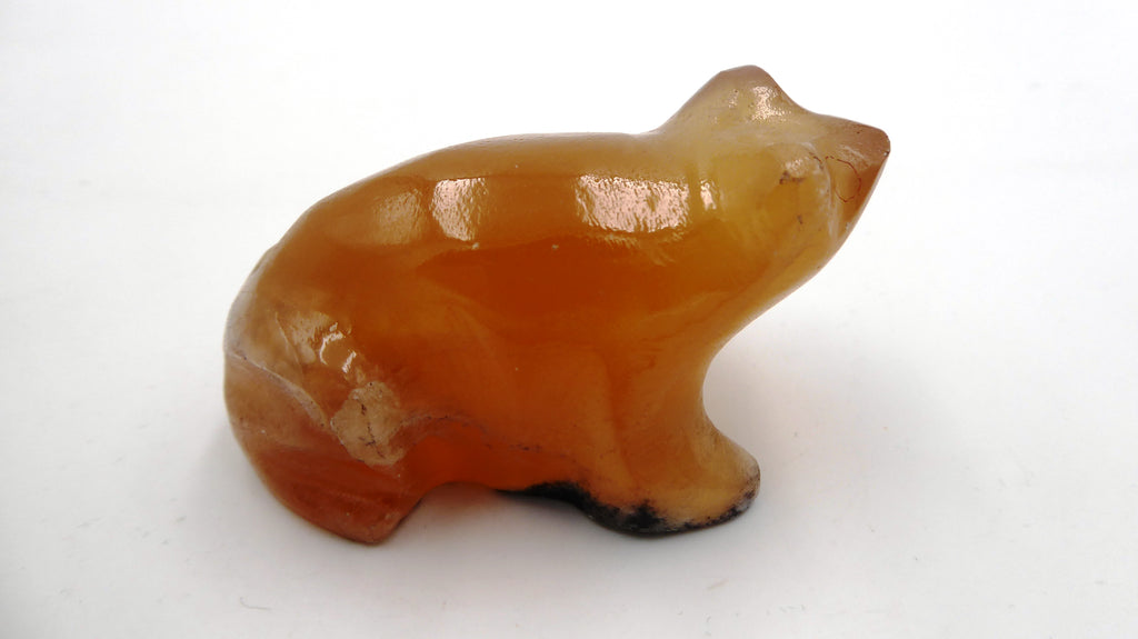 Grenouille en onyx ambre