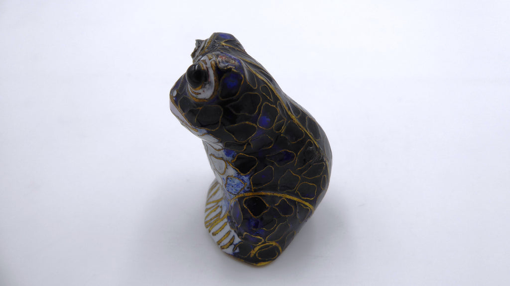 Grenouille en laiton émaillé