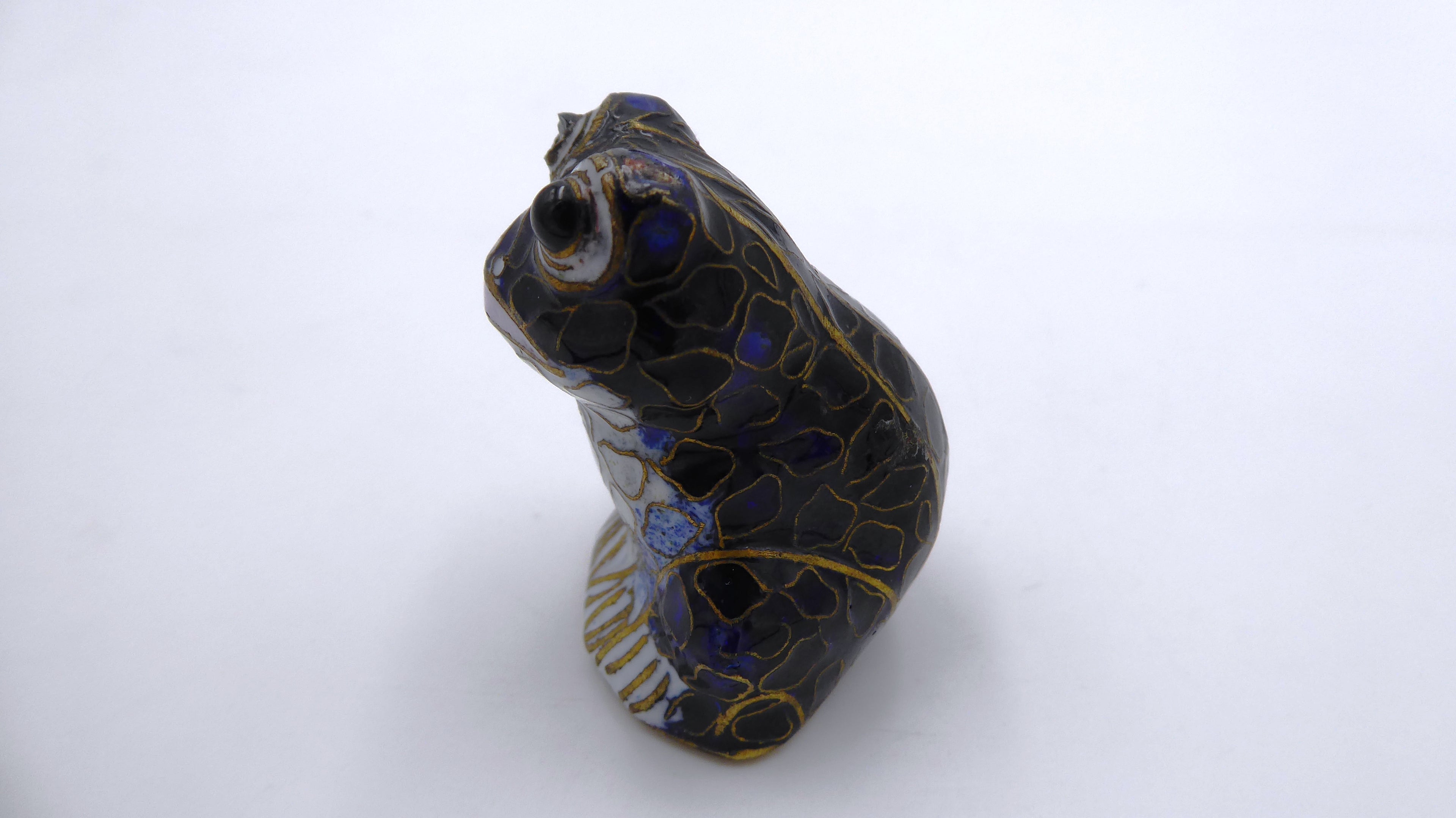 Grenouille en laiton émaillé