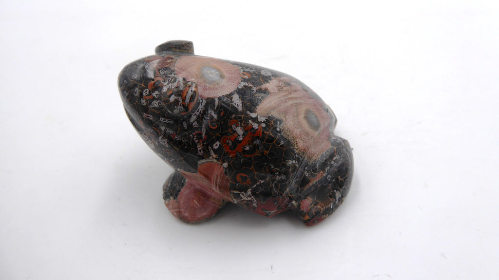 Petite grenouille en rhodonite