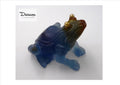 Grenouille DAUM bleu aux yeux dorés