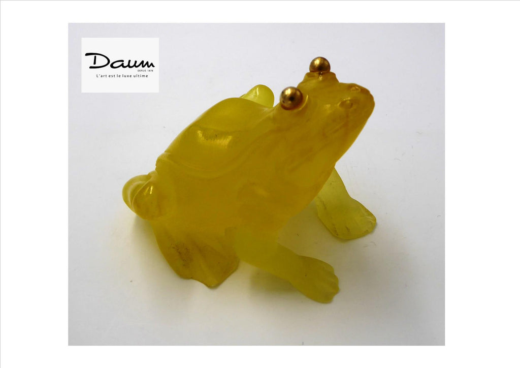 Grenouille DAUM aux yeux dorés