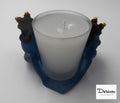 Couple de grenouilles assises - Bougeoir DAUM