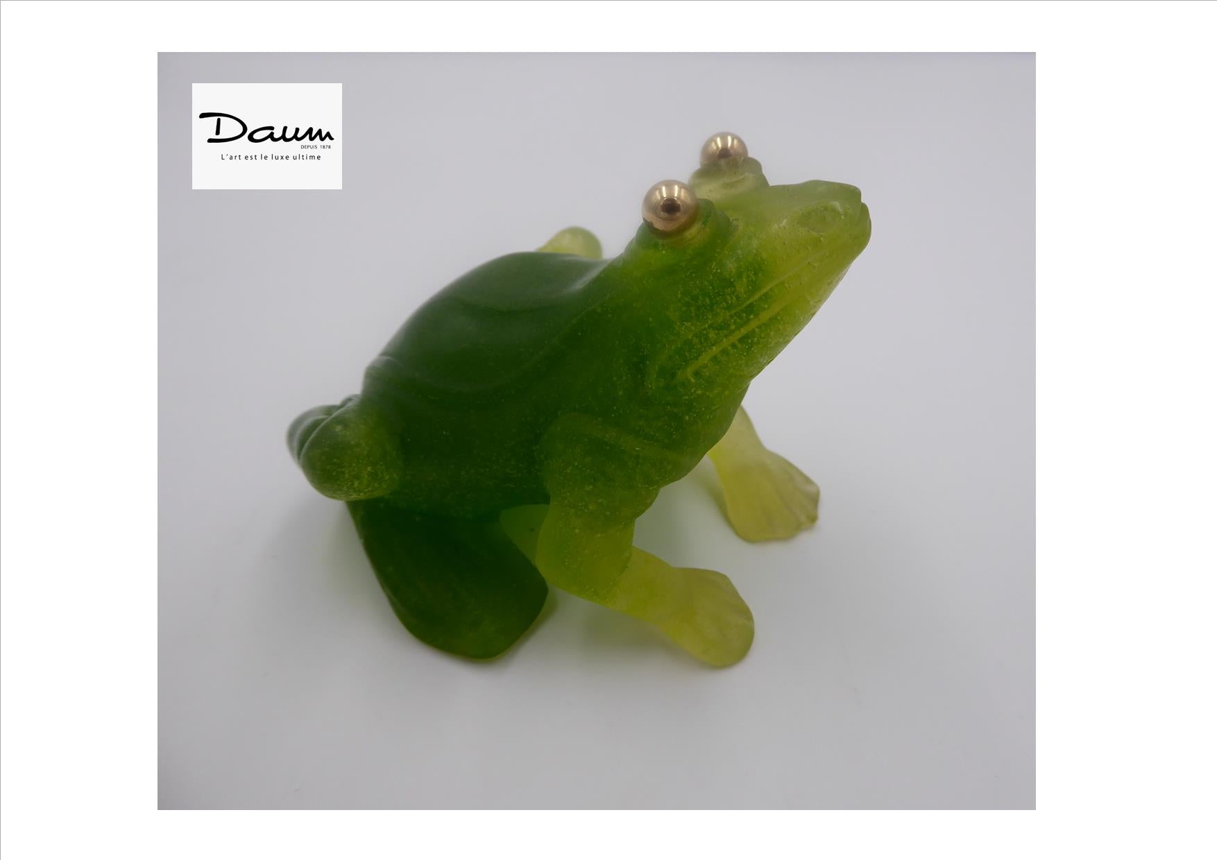Grenouille DAUM aux yeux dorés