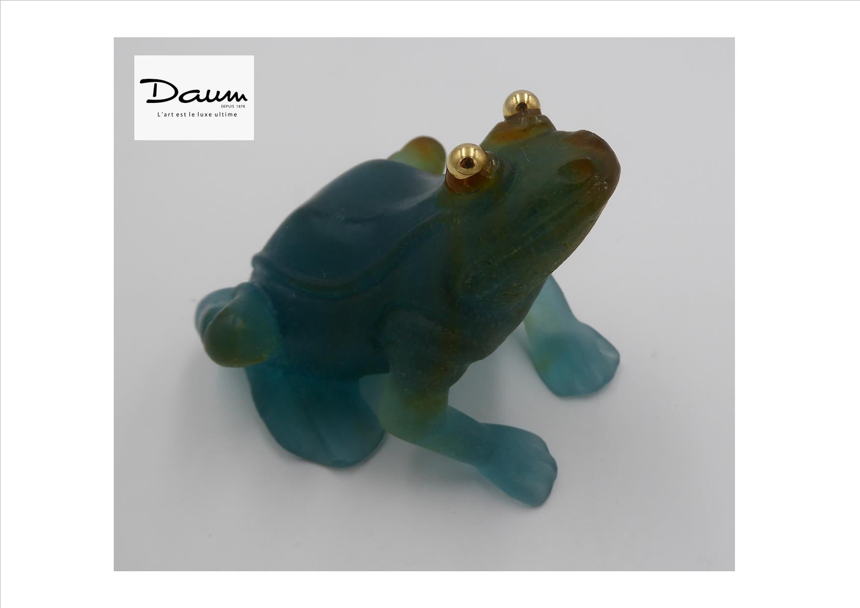 Grenouille DAUM aux yeux dorés
