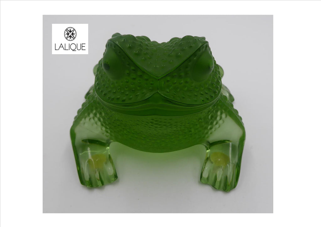 Crapaud GRÉGOIRE Immense succès de chez LALIQUE en cristal vert