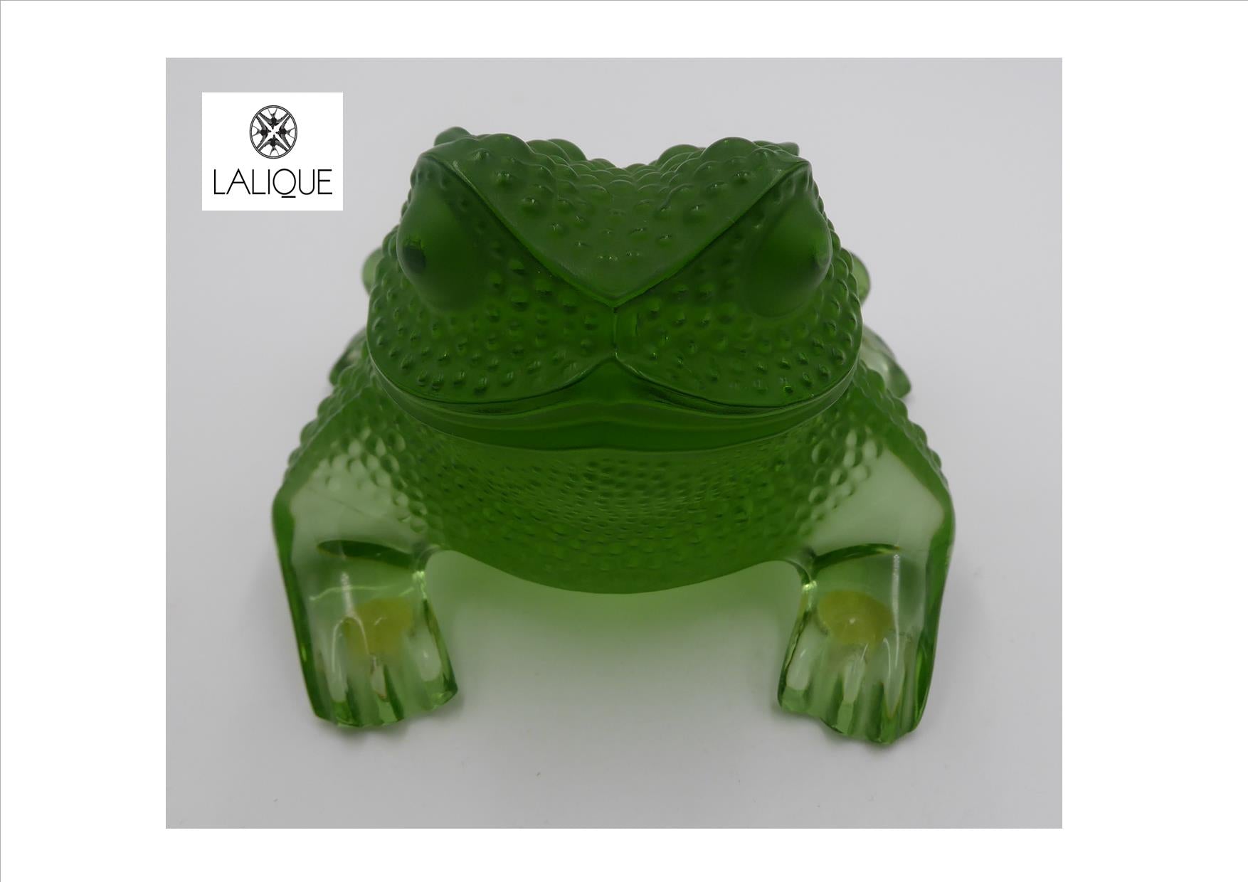 Crapaud GRÉGOIRE Immense succès de chez LALIQUE en cristal vert