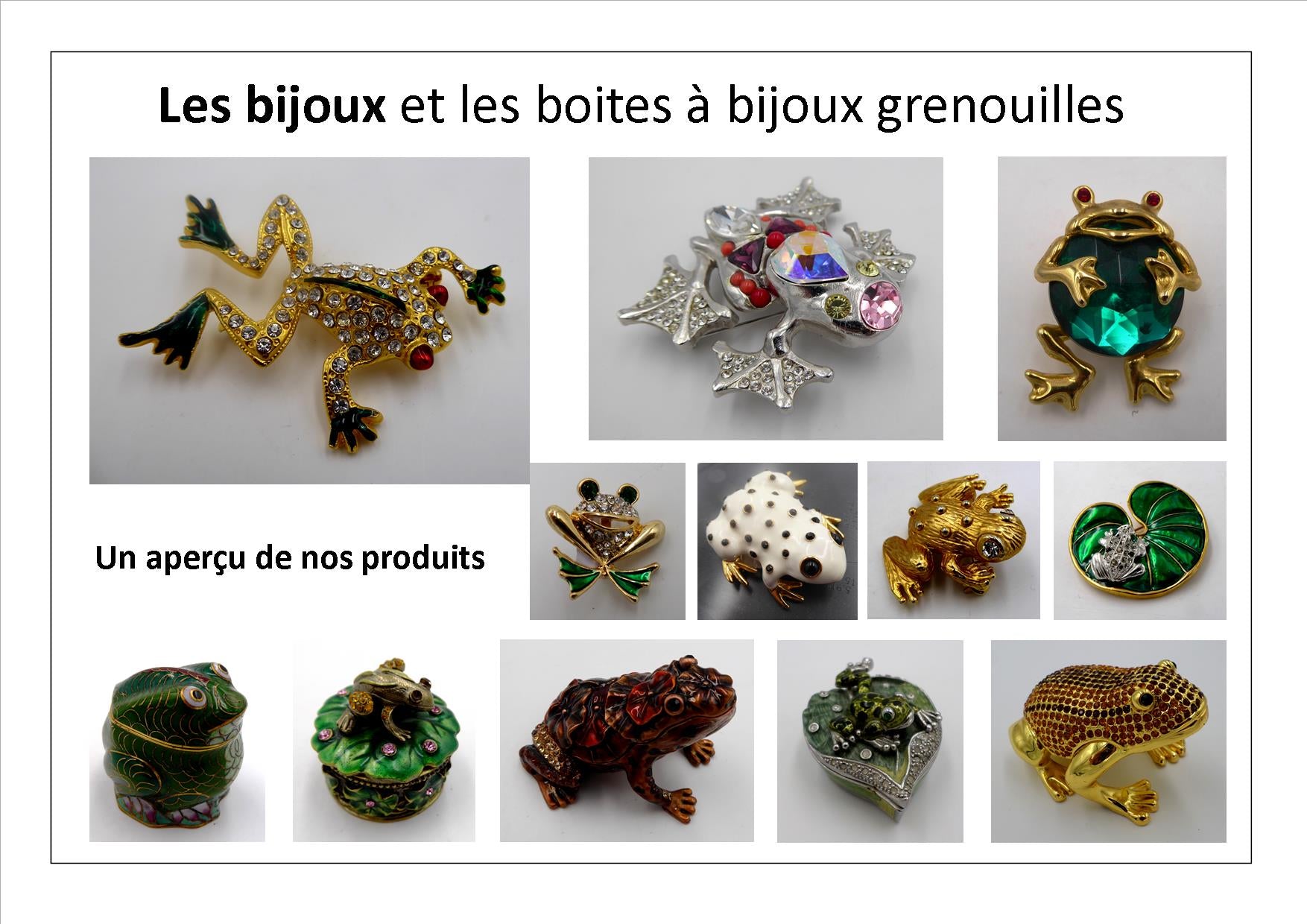 Page d'accueil Bijoux site GRENOUILLES DU MONDE