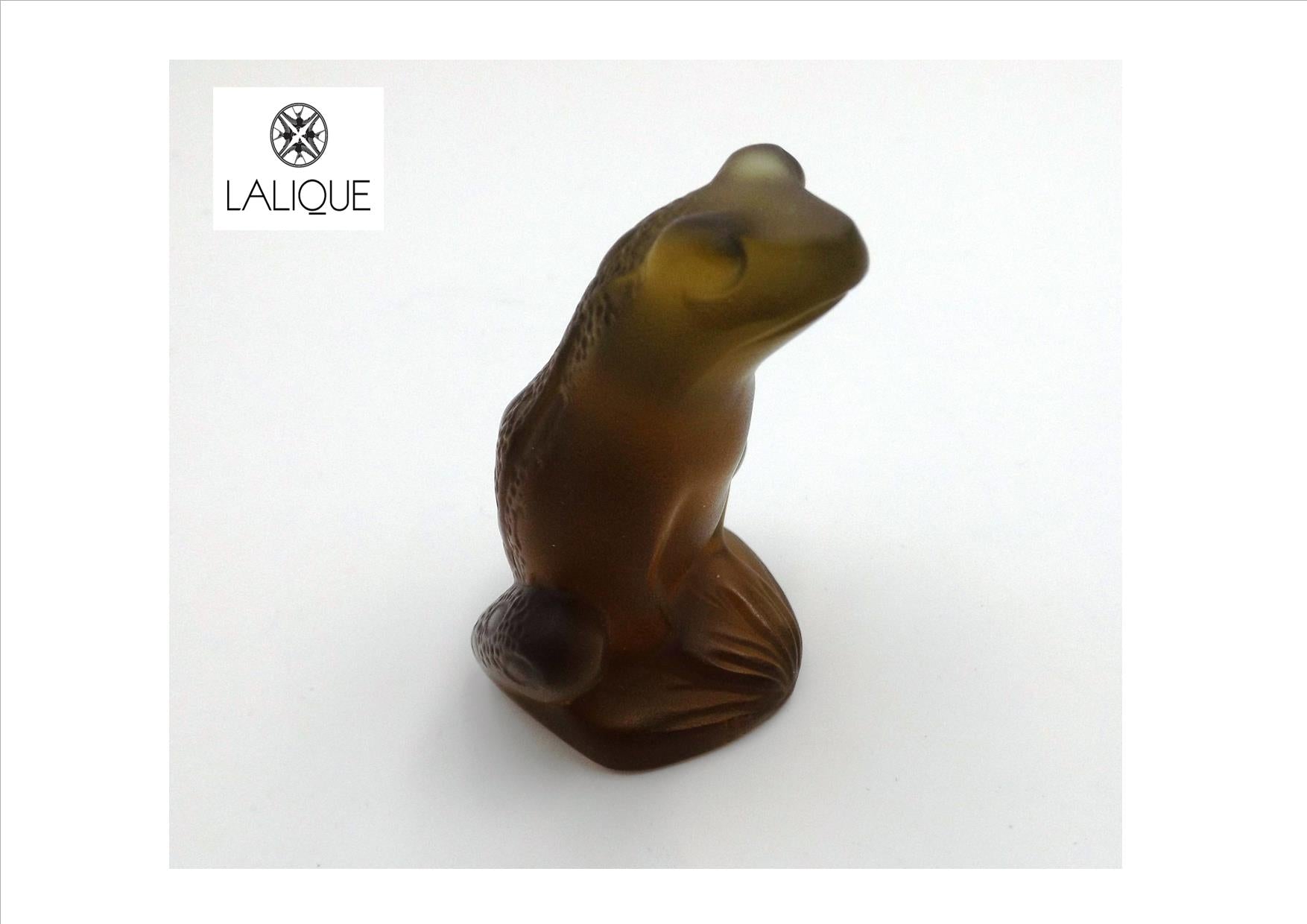 Grenouille rainette LALIQUE en cristal or
