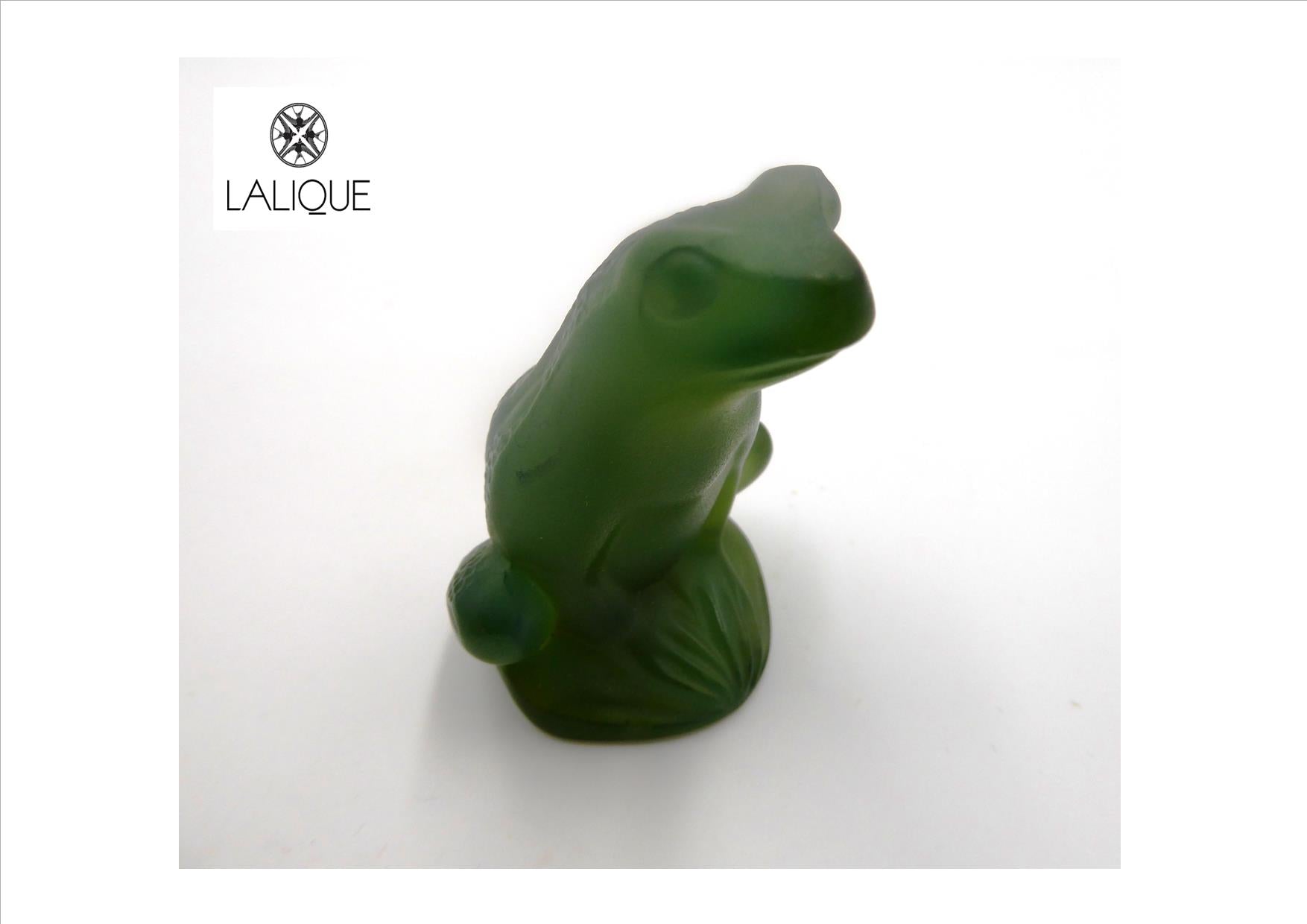 Grenouille rainette LALIQUE Antinéa en cristal - Signée