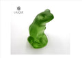Grenouille rainette LALIQUE en cristal vert clair - Signée