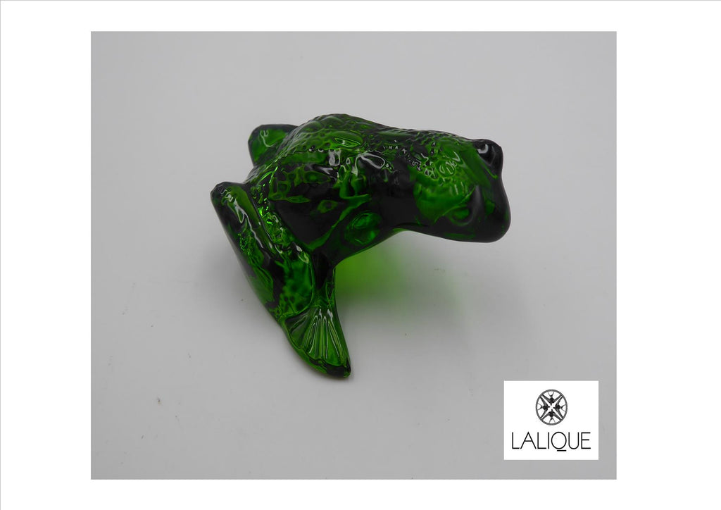 Grenouille sauteuse LALIQUE en cristal vert