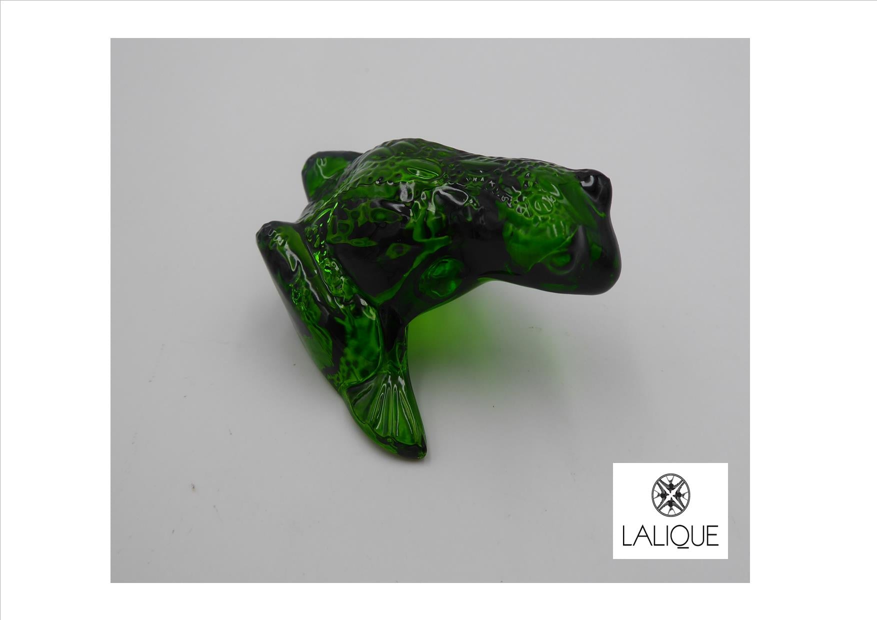 Grenouille sauteuse LALIQUE en cristal vert