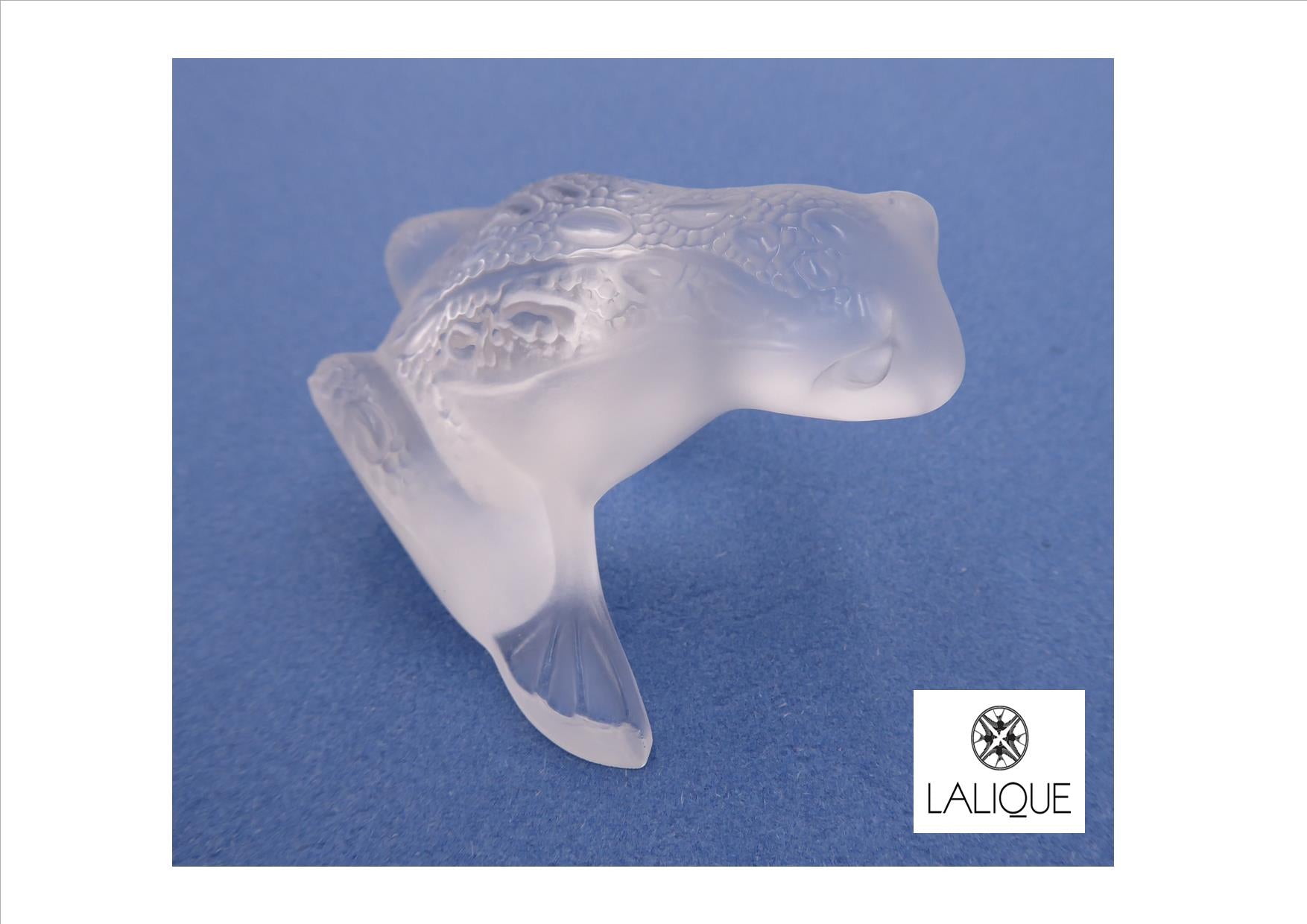Grenouille sauteuse LALIQUE en cristal incolore