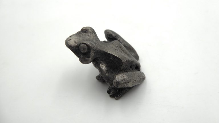 Grenouille En étain De Collection - Porte 3 Petits Sur Son Dos - Figurine Inde